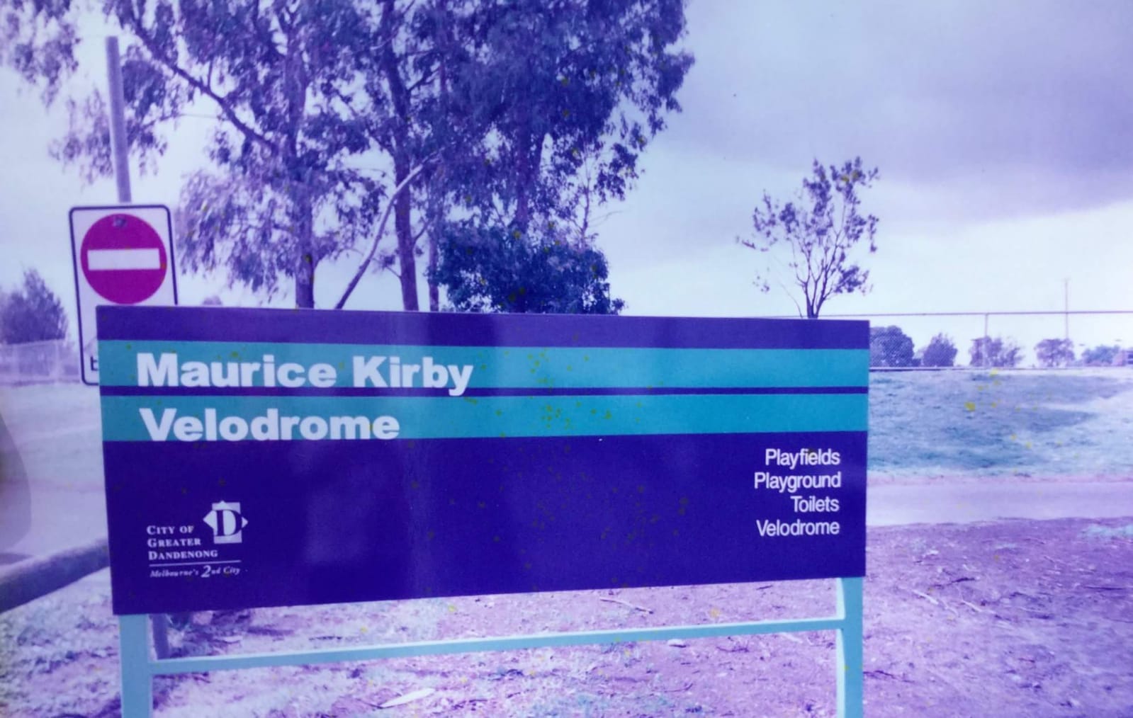 Maurice Kirby Velodrome wayfinding circa 2002, image credit: Gayle George